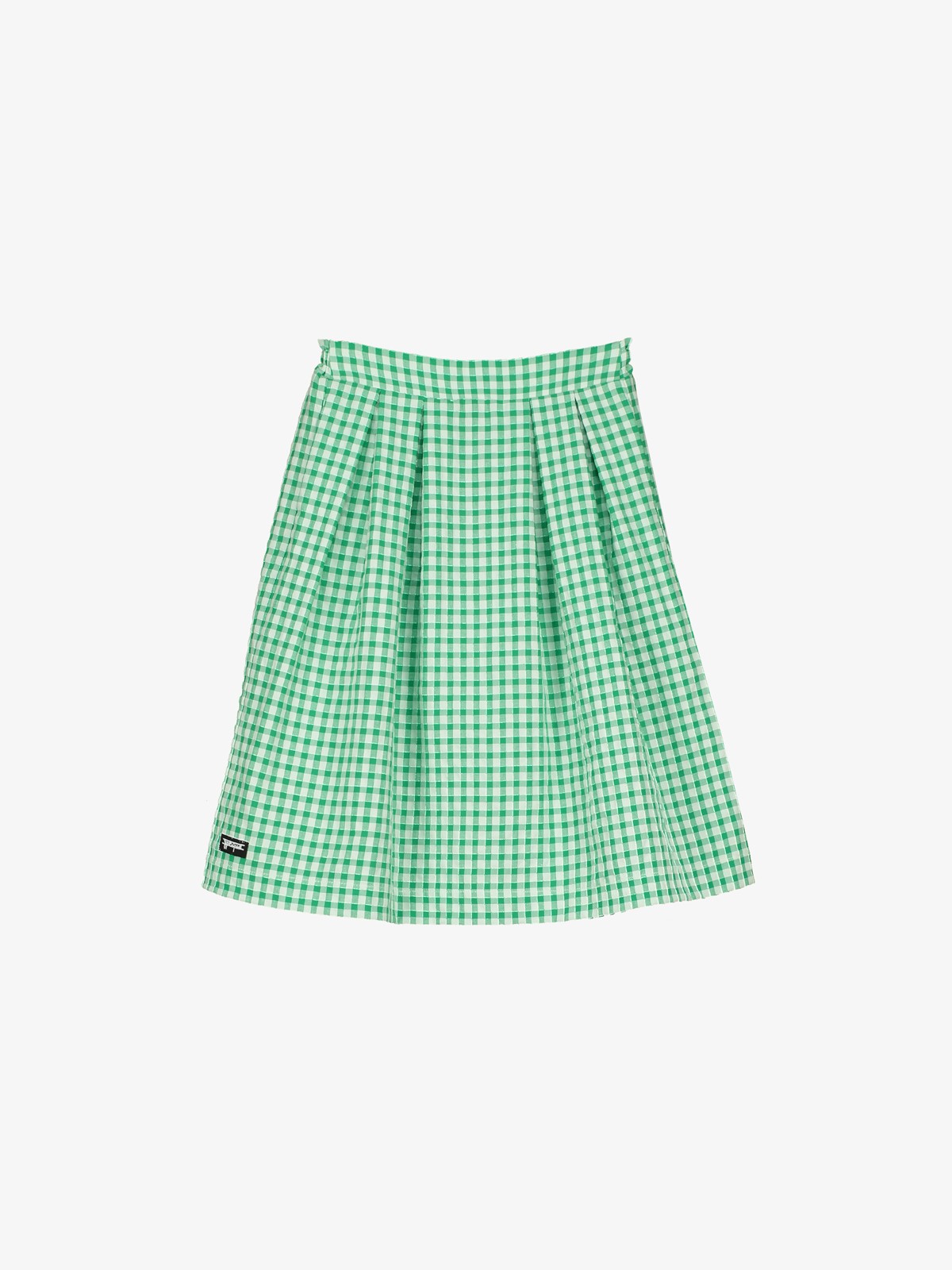 GINGHAM MIDI SKIRT (green)