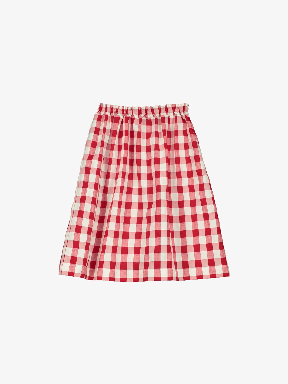 GINGHAM MIDI SKIRT (red) 3