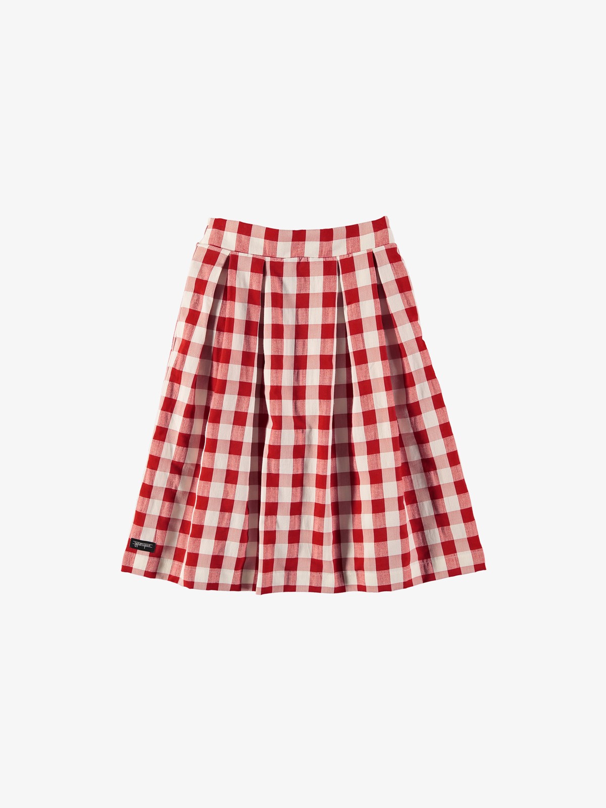 GINGHAM MIDI SKIRT (red)