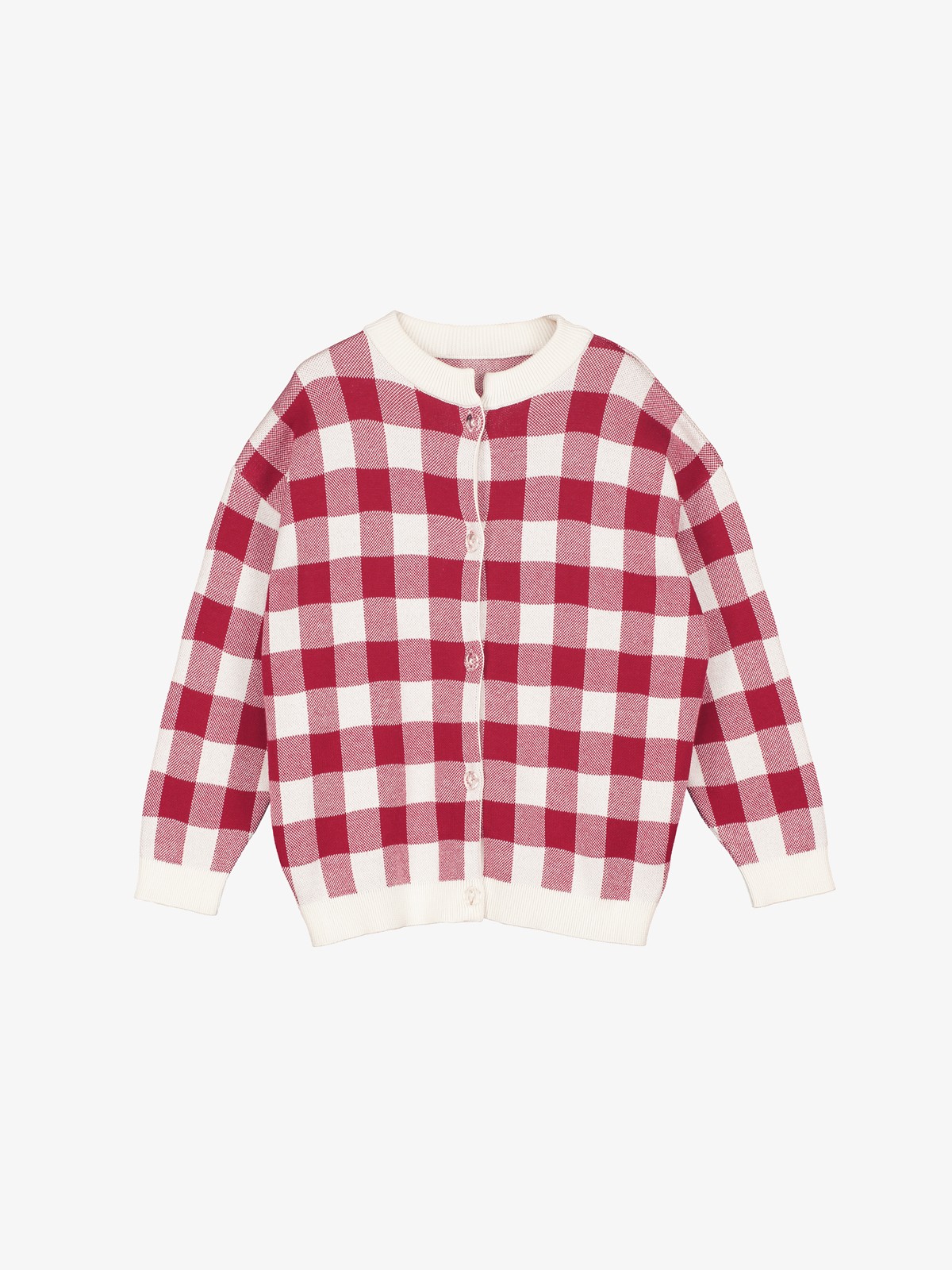 GINGHAM SLOUCH CARDIGAN 2